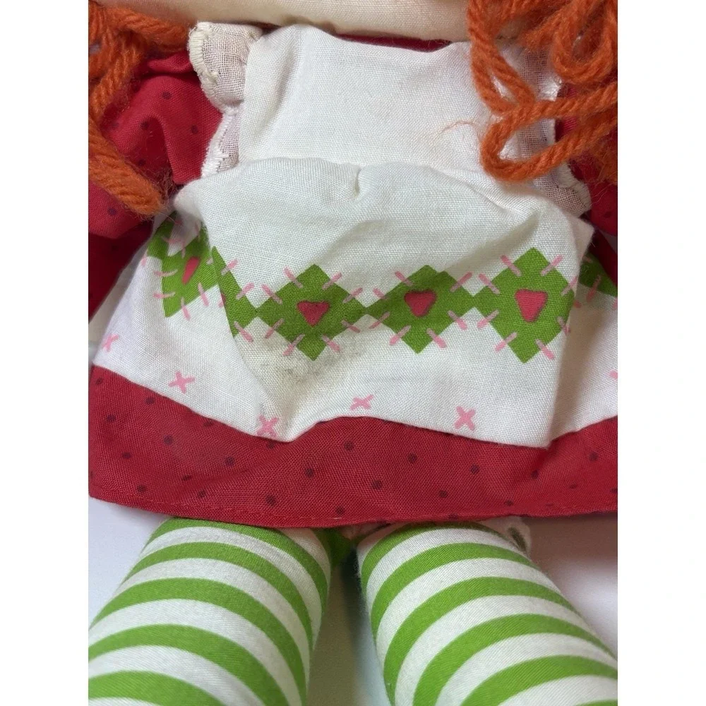 Kenner Strawberry Shortcake 18in Cloth Rag Doll Soft Body Yarn Hair 1980